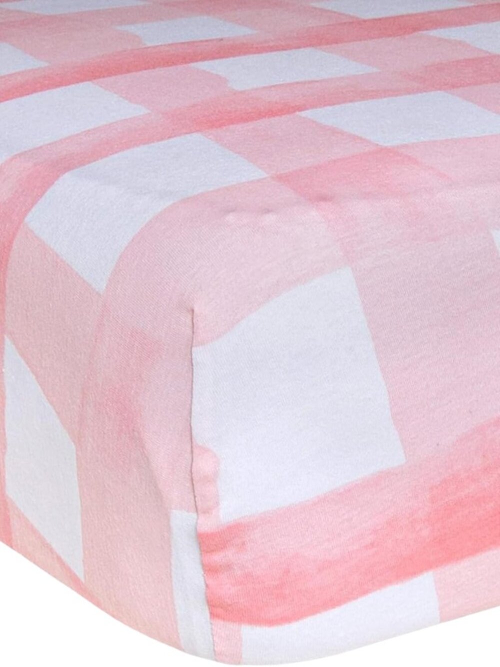 Burt’s Bees Baby Solid Fitted Crib Sheet Organic Cotton Buffalo Check Blossom